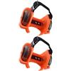 YARNOW Scarpa Roller Rotelle Luminose Regolabili in Pvc Arancia