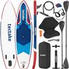 tectake® Tavola Sup Gonfiabile 2 in 1, Antiscivolo, Sedile Kayak, 200 kg