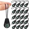 BRIGHTFUFU 20 Pezzi Bussola Portatile da Esterno con Laccio | Set, Nove Colori Assortiti, per Campeggio e Arrampicata, Facile da Portare