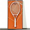 Generic Cornice da parete per racchette da tennis, memorabilia sportiva da parete, ornamento da parete per interni, per sport da collezione (solo telaio) (racchetta non inclusa) (80 x 39,9 cm)