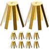 Mobestech 10 Pezzi Adattatore in Ottone per Asta da Golf, Precisione | Spessore a Forma di Polpo, per Albero e Mazza, Colore Oro, Accessorio per Appassionati