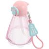 VOSAREA Borraccia Sportiva Mini 300ml in Plastico Rosa per Palestra e Trekking | Coperchio Ermetico, Beccuccio Cannuccia, Leggera e Resistente Agli Urti, per Studenti e Adulti