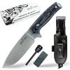 JEO-TEC Nº21 Coltello da Sopravvivenza Caccia Pesca Outdoor Campeggio, Lama in acciaio inox BOHLER N690C, Custodia pelle multi-posizionale, Fatto a mano in Spagna