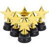 Amosfun 6 Pezzi Piccolo Premio a Stella in Plastica, Oro, Leggero | Premi Stella per Concorso Scuola Infanzia e Primaria, Cerimonie e Classi, Stile Creativo