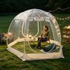 GIDRLL Tenda a bolle trasparente per 2-5 persone, tenda sportiva impermeabile con picchetti, tendivento, borsa per il trasporto e copertura, igloo da campeggio con vista panoramica a 540°, per giardino