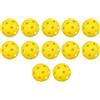 YARNOW 12 Pezzi Palline da Golf Forate per Allenamento Indoor, PE Giallo
