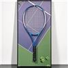 Generic Espositore da parete per racchette da tennis, ricordo sportivo per giocatori di hobby, elegante accessorio da parete per gli appassionati di tennis a casa, palestra, attività ricreative (racchetta non