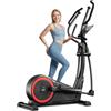 UMAY Ellittica per appartamento, 16 livelli di resistenza, ellittica magnetica silenziosa, manopole per la frequenza cardiaca, ellittical pieghevole con schermo LCD, max. 159 kg