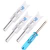 TOYANDONA Coda Freccia LED Automatica, Luce Alta visibilità per Caccia | Set da 1 Pezzo, PC Blu, Batterie al Litio Incluse, Adatto a Frecce Carbonio e Alluminio da 7, 62mm