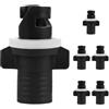 TOYANDONA 6 Pezzi Adattatore per Pompa per Paddleboard e Kayak, Plastica Nera | Compatibilità, Installazione Rapida, Design Portatile, per Attività All'aperto e Sport Acquatici