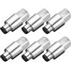 Abaodam 6 Pezzi Luce Valvola Ruota Bici LED Lampeggiante Automatica Argento