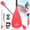 LEDONNE SUP Paddle 4 Pezzi Regolabile Kayak Paddle Paddle Floating Leggero Remo con Albero in Lega di Alluminio e 2 Lame in Nylon Miglior Prezzo Basato sui nostri 3 milioni di set all'anno 500