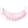 Girlove Rete portaoggetti per giocattoli, amaca per palloni, rosa | 135 x 65 cm, per palline e peluche, montaggio a parete, 345 g, versatile