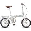 EYRMQWJPC Bicicletta pieghevole leggera, Bicicletta da pendolare pieghevole 16 pollici for adulti