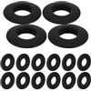 Kisangel 20 Pezzi Anelli Antigoccia per Pagaia Kayak e Canoa in PVC Nero | Accessori per Canoa e Kayak, Installazione Sicura, Blocco Acqua, Uso Nautico, Colore Nero