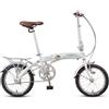 EYRMQWJPC Bicicletta pieghevole leggera, Bicicletta pieghevole for pendolari da città in alluminio 16 pollici