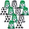 Qpout Borsa da Calcio con Coulisse - Set 12 Zaini per Festa 13,8 x 10,4 pollici - Borse Regalo Compleanno per Bambini
