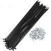 GMZQSN 36 raggi per bicicletta, in filo di acciaio, per MTB, bici da strada, passeggini, pieghevoli, colore nero, resistenti alla corrosione (36 pezzi, 210 mm)