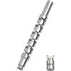 Generic Kit albero in metallo argentato per mulinello Abu PMAX3 (albero di 1) | Compatibile con ruote a goccia d'acqua di terza generazione, design dell'albero attorcigliato, rotazione regolare per