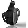 Zib Grips Fondina in pelle OWB compatibile con Beretta 84 Cheetah 81 85 - Fatta a mano, Nero, Destra