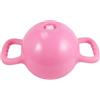 TOPBATHY Kettlebell Yoga Fitness Doppio Manico, Regolabile | PVC Rosa, Base Piatta, Portatile e Protegge Pavimento, per Presa in Ufficio e Casa