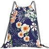 YOFIEN Bellissimo giardino fiorito floreale petalo foglie prato arancione acqua zaino con coulisse borsa resistente con cordino per donne uomini sport palestra zaino