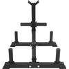Luntra Supporto per dischi per manubri, 7 barre, 300 kg, nero | 7 barre, 80 kg ciascuna, protezione EVA, cuscinetti in gomma, piedini antiscivolo, salvaspazio, per palestra e allenamento a