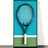 Generic Espositore da parete per racchetta da tennis, ricordo sportivo, supporto da parete per esporre racchette da tennis, regalo decorativo per collezionisti di tennis (racchetta non inclusa) (80 x 39,9 cm)