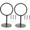SUPVOX Supporto da Parete per Baseball, 2 Set in Metallo Nero | Baseball Firmati, Montaggio Incluso e Istruzioni, Stile Semplice per Casa e Negozio
