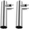 CuCummoo Supporto per canna da pesca, 2 pezzi, in acciaio inox 316, regolabile a 360 | Per binari da 19-22 mm, rivestimento in PVC, fori di drenaggio, resistente alla corrosione, per barche, yacht e ponti