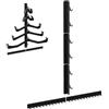 CISSIYOG Supporto da parete per barra di trazione, LAT Pulldown Attachments | Con 12 ganci e 3 ripiani, montaggio a parete, scaffale per attrezzi da fitness per maniglie per cavi