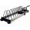 Bffcnl Carrello Porta Dischi Pesi Portapiastre Palestra Organizzatore Piastre Rack con Scomparti Separati E Maniglia Ergonomica in Metallo Saldato con Ruote