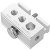 IDEANATEGRATE Morsetto Scorrevole 6 MM in Alluminio per Tavolo da Campeggio | Fori da 8mm, Montaggio Rapido a Scatto, Colore Argento, Compatibile Supporti Lampada da Tavolo