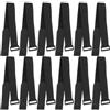 HOMSFOU 12 Pezzi Cinghia Nera Nylon Yoga in Strappo Tappetino a Chiusura | Fissaggio Regolabile, Leggero e Portatile, per Arrotolare e Trasportare