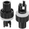 NUOBESTY 2 Pezzi Adattatore per Valvola Aria per Kayak e Barca Gonfiabile in PVC Nero 6 Fori, Resistente e Portatile per Uso All'aperto