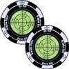 NASSMOSSE 2PCS Golf Green Reader 1.5 Marcatore per Palline da Golf in Lega di Zinco ad Alta precisione per Mettere marcatori a Sfera magnetici bifacciali Verdi per l'amante