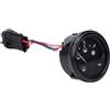Hamwesh Golfs Carrello Batteria Indicatore Carburante, 610191 F-1/2-E | Indicatore dello stato di carica per EZGO RXV dal 2008 in poi, veicoli elettrici e a gas da 48 V, materiale ABS, foro di
