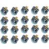 GLEAVI 50 Pezzi Punte per Stecca Biliardo a Vite 13mm in Cuoio Grigio | Ricambio per Stecca Biliardo, Colpo Solido e Forma Stabile, per Appassionati e Giocatori Professionisti