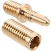 VANZACK Set di Viti per Stecca da Biliardo in Ottone Oro Cilindrico | Giunto per Stecca, Ricambio per Pratica Lunga e Gioco Esteso, Compatibile Pool Cue e Biliardo