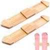 PH PandaHall 2 pz Portasci In Legno Parete Organizzatore Sci Orizzontale Snowboard Stand Stand Skateboard Supporti Longboard Rack di Stoccaggio per Garage Interni Pareti Casa Sci Display
