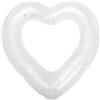 Generico Anello di Nuoto Gonfiabile a Forma di Cuore in PVC Bianco per Piscina