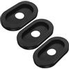 TOPBATHY 3 Pezzi Tappetino per Ginnastica Nero in Plastico | Accessori per Attrezzature da Fitness, Riduce Rumore e Usura, per Palestre Professionali e Centri Commerciali