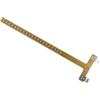 Cabilock Righello a T per Arco, Allineatore Rest Freccia, Scala CM Pollici | Alluminio Oro, Montaggio, Accessori per Mira e Tiro All'aperto, Facile da Riporre