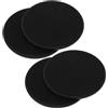 TOYANDONA 2 Paia Dischi Scorrevoli da Allenamento Pilates, Pp Nero | Forma Arrotondata Pieghevole, Uso in Palestra e Ambienti , Resistenza Stabile e Facile da Riporre