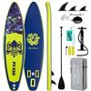FEATH-R-LITE Tavola SUP Gonfiabile Blu Pixiu, con Pompa Manuale, Zaino, Guinzaglio e Pagaia Regolabile, per Adulti di Tutti i Livelli