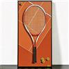 Generic Espositore salvaspazio da parete per racchetta da tennis, senza controsoffitto per attività sportive, da collezione, decorazione da parete per interni, idea per appassionati di tennis (solo telaio