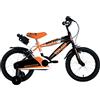 Tecnobike Shop Bici per Bambino Bicicletta Volare Sportivo Movimento Centrale a Sfera Cuscinetti Doppio Freno Ruote Gonfiabili - Taglia 14 (Arancione)