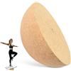 Qnbonrich Yoga - Semisfero in sughero naturale, antiscivolo, 25 x 10 cm, portata 120 kg, per adulti e ragazzi