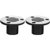 jojofuny 2 Pezzi Scarico Ponte per Barca, Yacht e Kayak, Copertura Scarico Pavimento 25mm in Acciaio Inossidabile e Nailon, Nero, Antiscivolo, Drenaggio Acqua