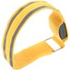 AMUSLESUR Bracciale Luminoso LED per Corsa 2 Pezzi in Nailon Giallo | Luce Stabile, Leggero e Confortevole, per Zaino e Casco Bici, Adatto a Uomo e Donna